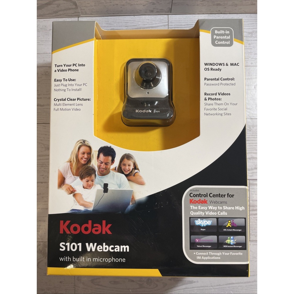 New Sealed Kodak S101 USB Webcam‎ Built in Microphone Windows And Mac OS Ready